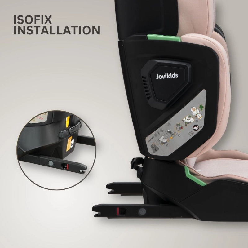 JoviKids Rober+ i-Size Group Booster Car Seat – Rosewood