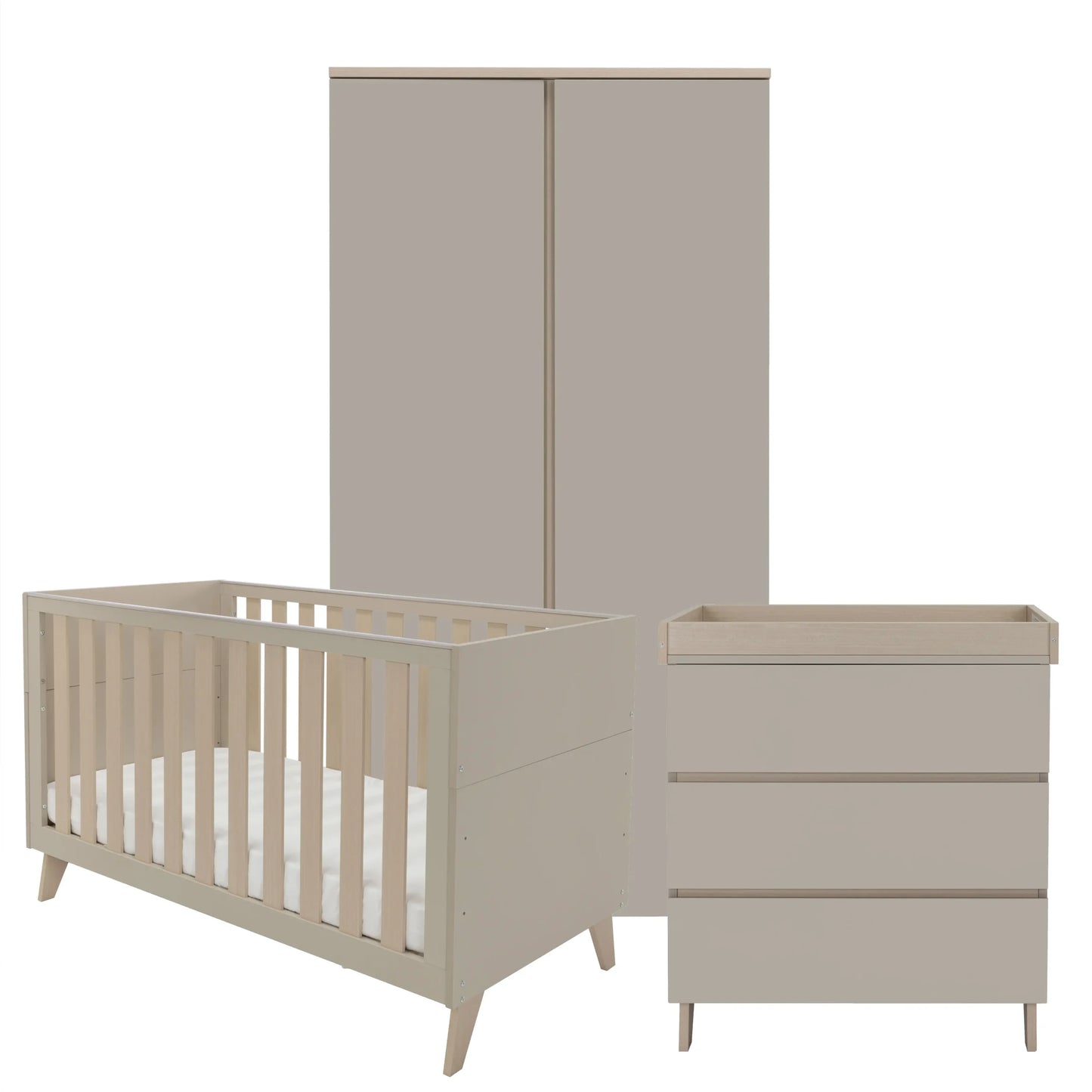 Babymore Dante 3 Piece Nursery Room Set – Cashmere