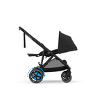 Cybex e-Gazelle S Double Pushchair Bundle Inc Gold Footmuffs - Moon Black