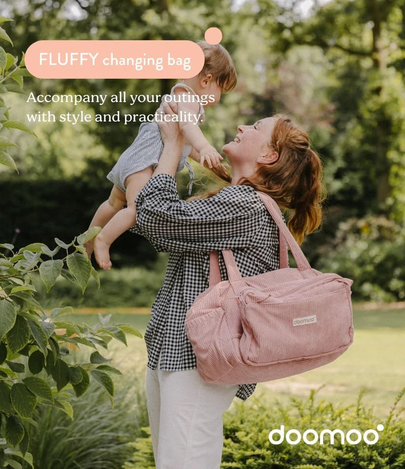 Doomoo Corduroy Soft Changing Bag - Pink
