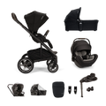 Nuna MIXX next, Arra Flex + Base Curv Travel System Bundle - Caviar