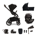Nuna MIXX next, Arra Flex + Base Curv Travel System Bundle - Caviar