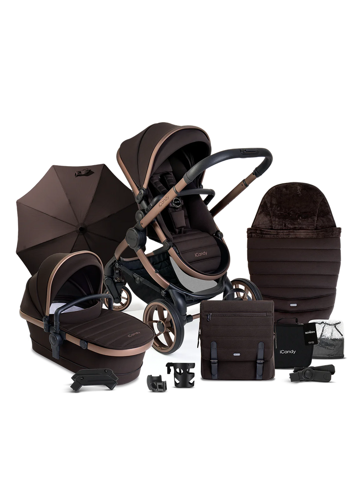 iCandy Peach 7 Pushchair and Carrycot Complete Bundle - Pecan