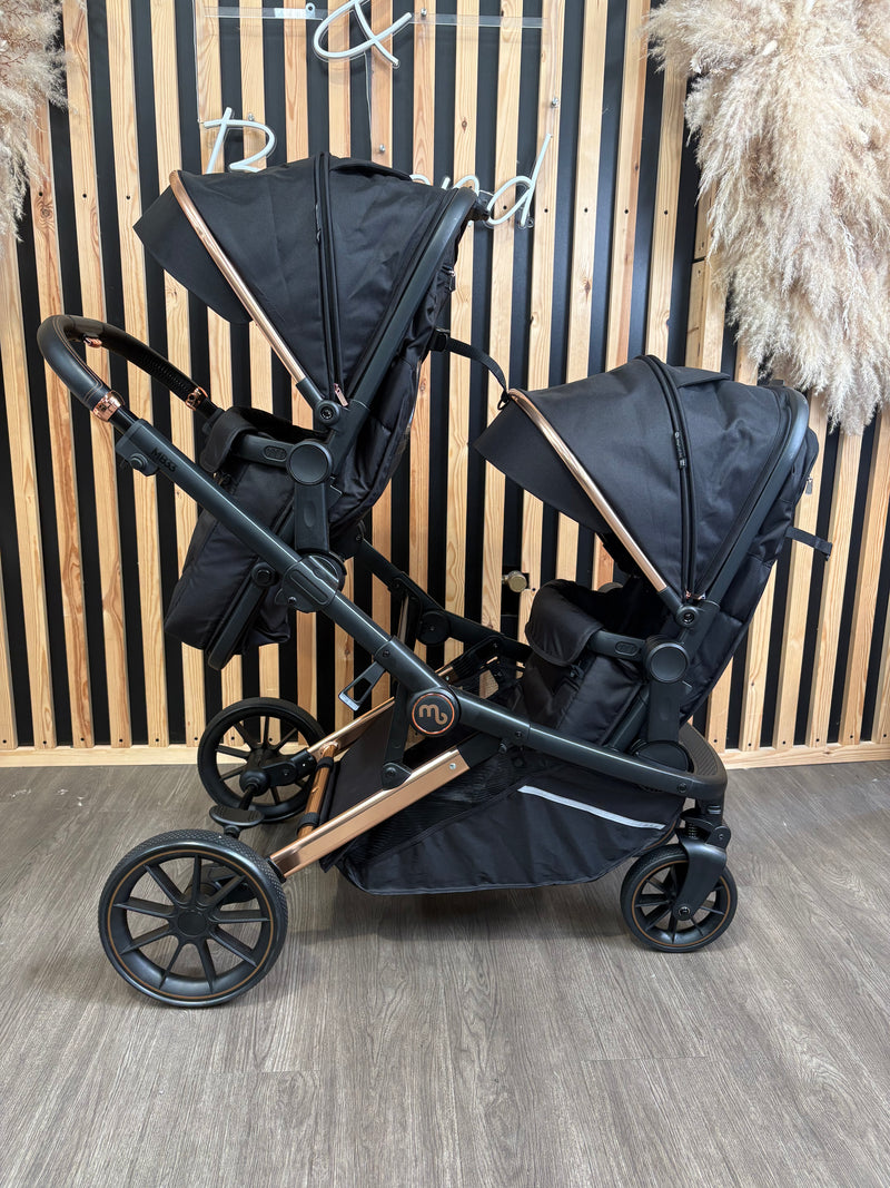 PRE LOVED My Babiie MB33 SE Twin Pushchair - Rose Gold Black