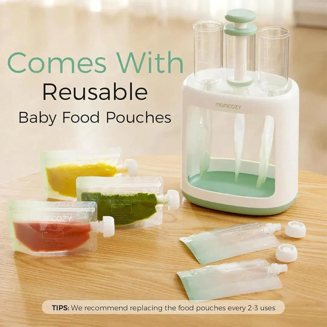 Momcozy Squeeze Station Baby Food Maker - White/Green
