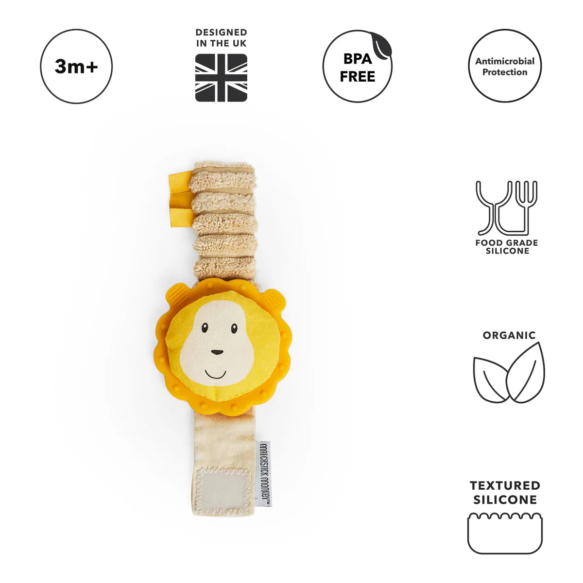 Matchstick Monkey Ludo Lion Wrist Teether