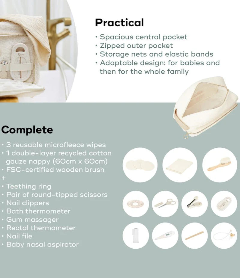 Babymoov Curl White Shearling Baby Toiletry Bag