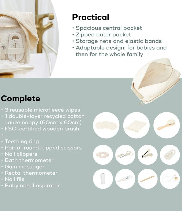 Babymoov Curl White Shearling Baby Toiletry Bag