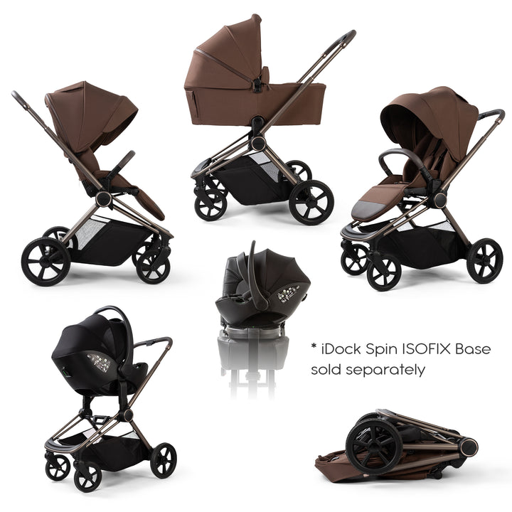 Redkite Push Me Cruise Complete Essentials Baby Bundle Inc Spin Base - Chestnut