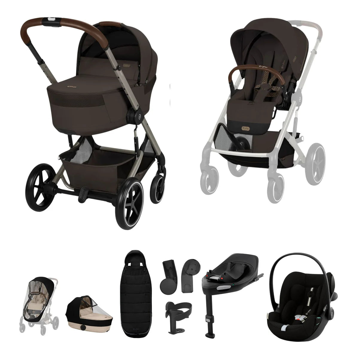 Cybex Balios S Lux Cloud G3 Ultimate Travel System Bundle - Chocolate Brown (2026)