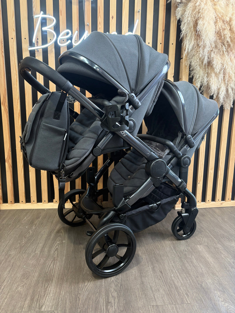 PRE LOVED iCandy Peach 7 Double Pushchair - Phantom/Truffle
