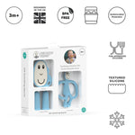 Matchstick Monkey Teething Starter Set - Light Blue