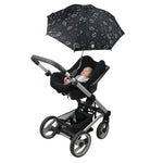 Dooky Stroller Parasol - Romantic Leaves Black