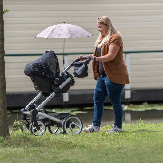 Dooky Stroller Parasol - Romantic Leaves Beige