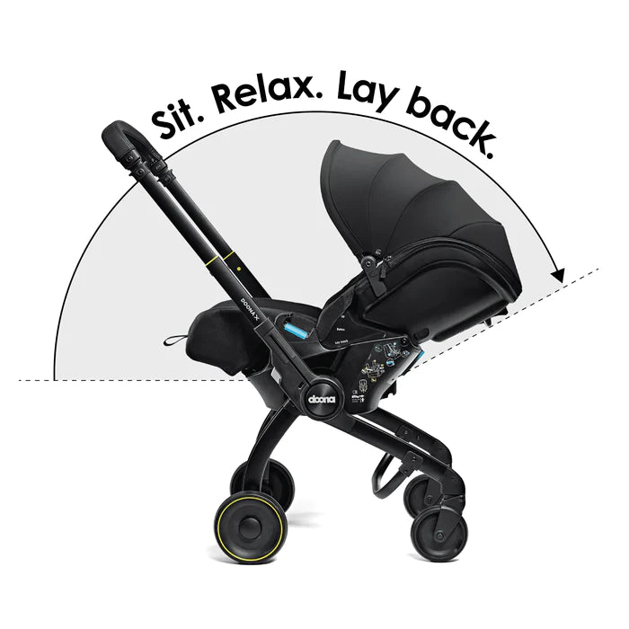 Doona X Car Seat & Stroller - Nitro Black + FREE Essentials Bag Worth £54.99!