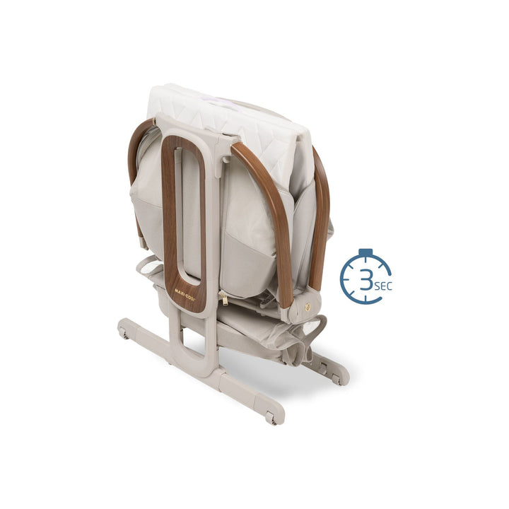 Maxi-Cosi Iora Pro Bedside Crib Inc 100% Cotton Sheets (2Pck) - Elegance Beige