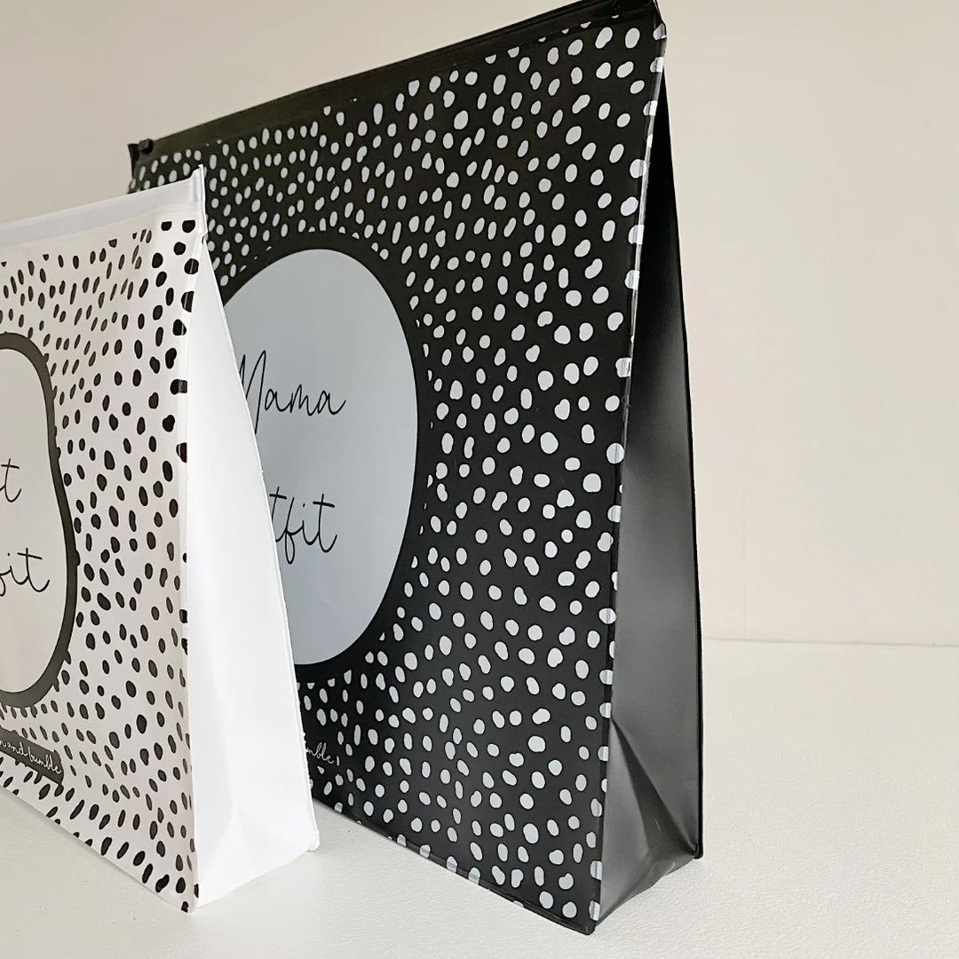 Bobbin & Bumble Zip Lock Hospital Bag Organiser Pouches - Spotty Print