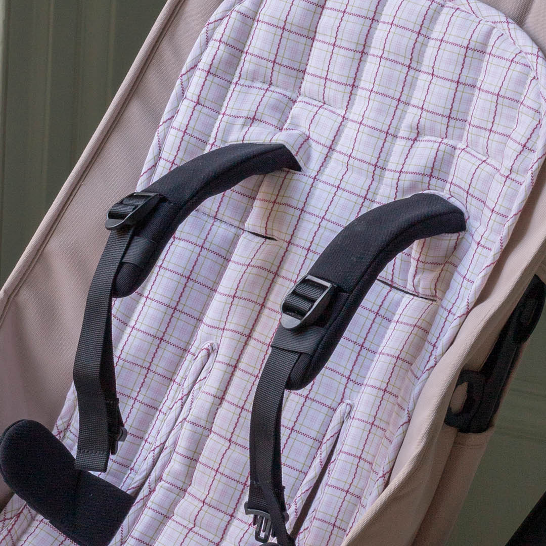 Avery Row Pram Liner - Anemone/Pink Check