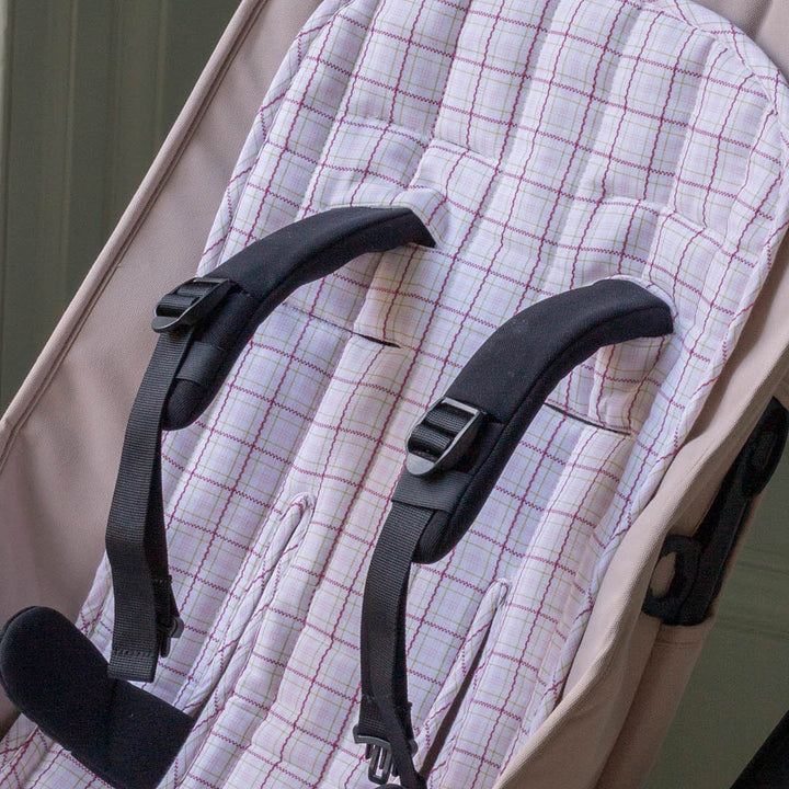 Avery Row Pram Liner - Anemone/Pink Check