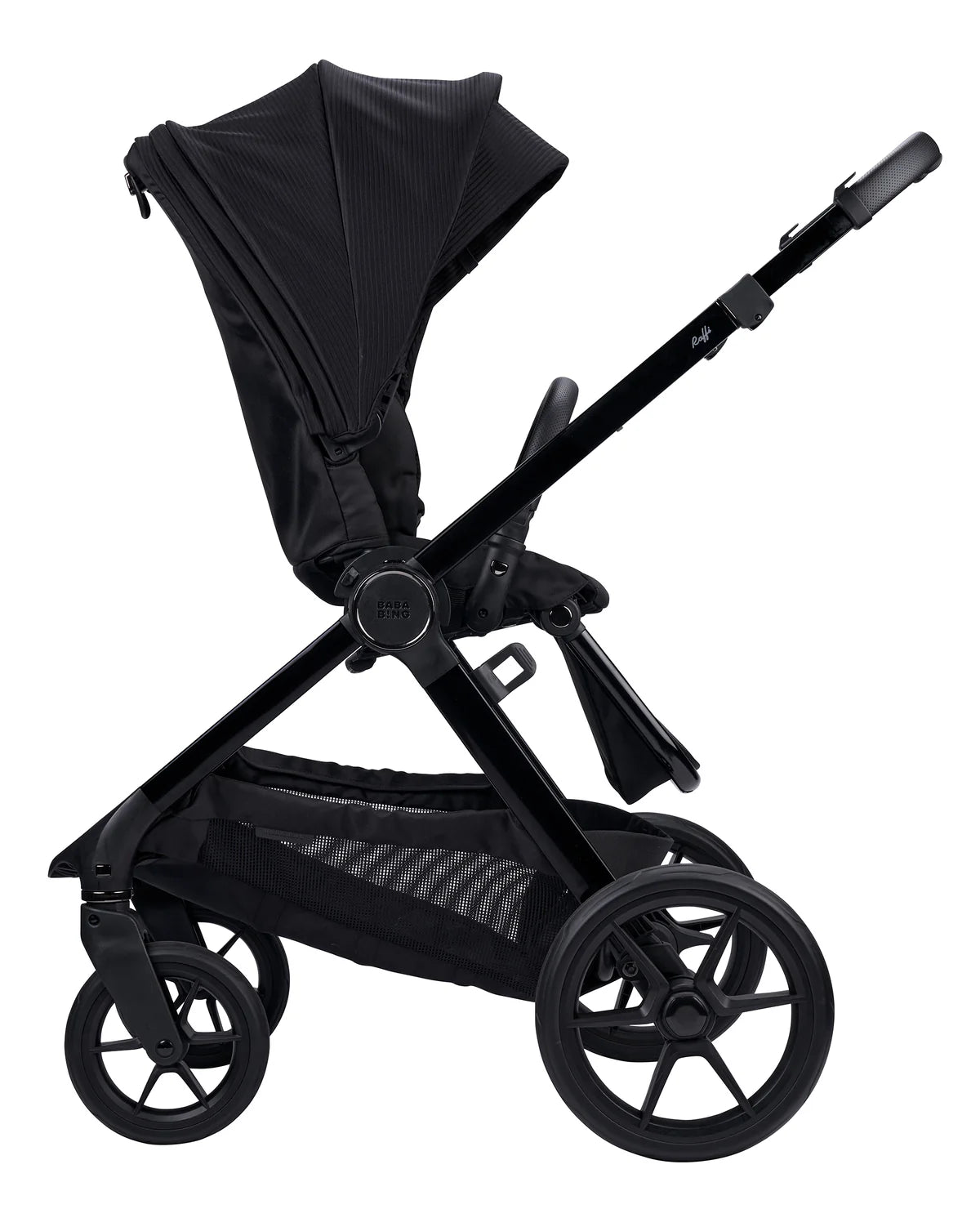 Bababing Raffi MKII 18 Piece Travel System, Home & Feeding Bundle - Satin Black