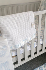 The Gilded Bird Cellular Blanket - Spring Toile Blue