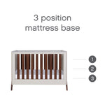 Tutti Bambini Fuori Mini 2 Piece Nursery Furniture Set – Warm Walnut/White Sand COLLECTION OR LOCAL DELIVERY ONLY