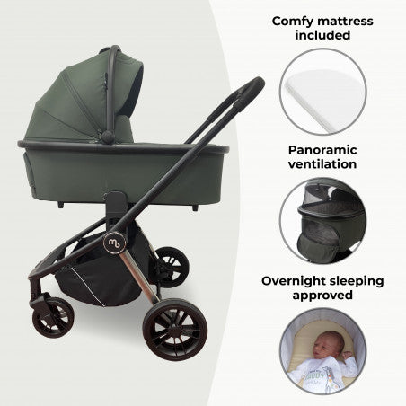 My Babiie MB450i 3-in-1 Travel System with i-Size Car Seat - Forest Green