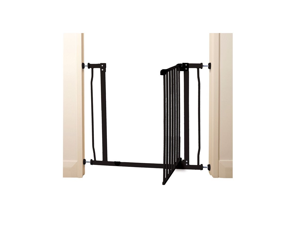 Liberty Security Gate With Smart Stay-Open Feature- Black