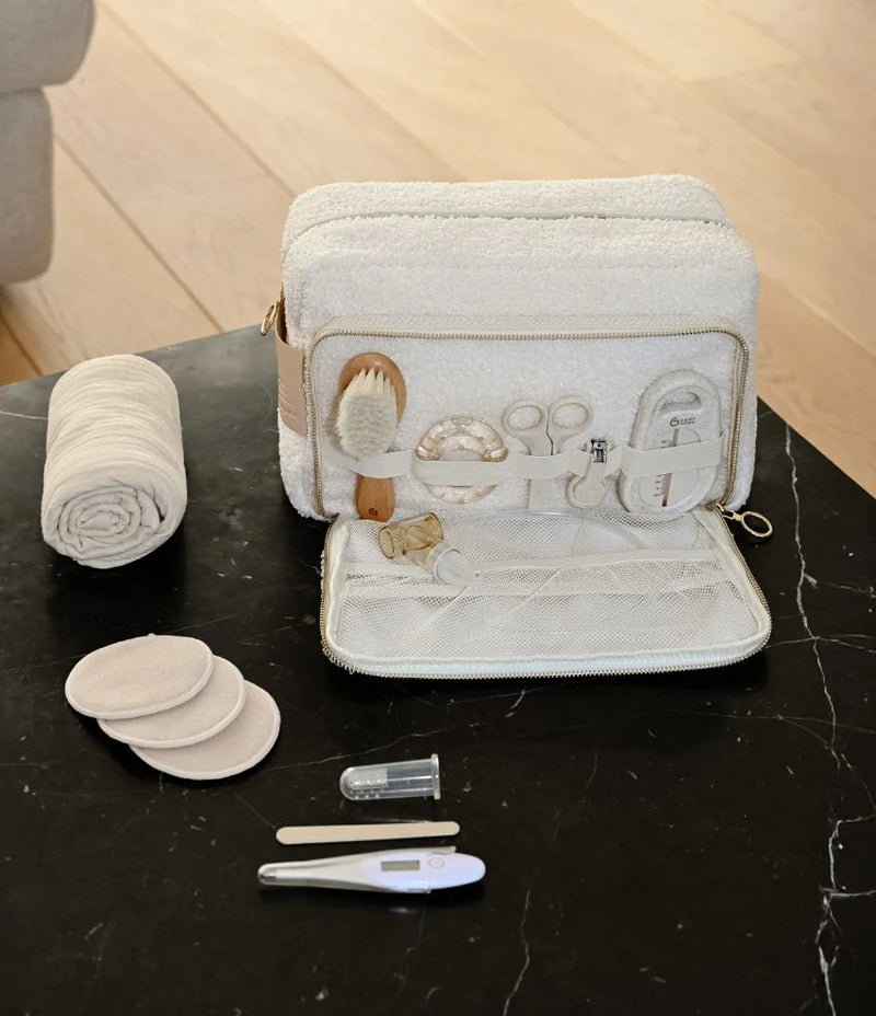 Babymoov Curl White Shearling Baby Toiletry Bag – Bambinosandbeyond