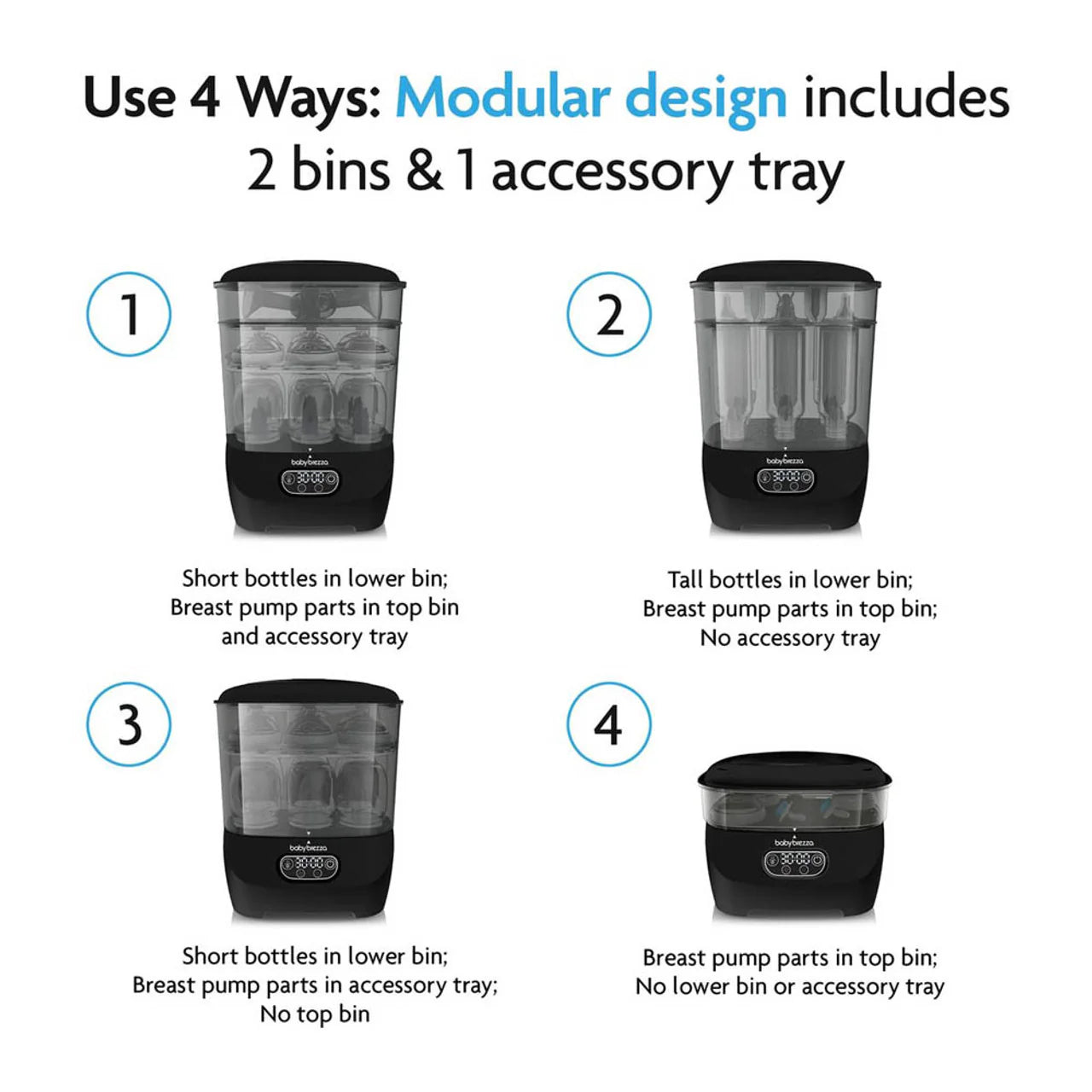 Baby Brezza Steriliser Dryer Advanced - All Black