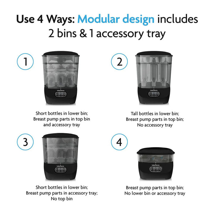 Baby Brezza Steriliser Dryer Advanced - All Black