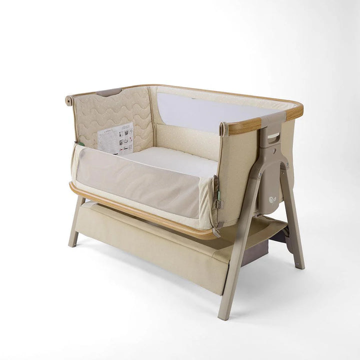 Tutti Bambini Cozee Air 2 Bedside Crib - Toasted Oak/Sand