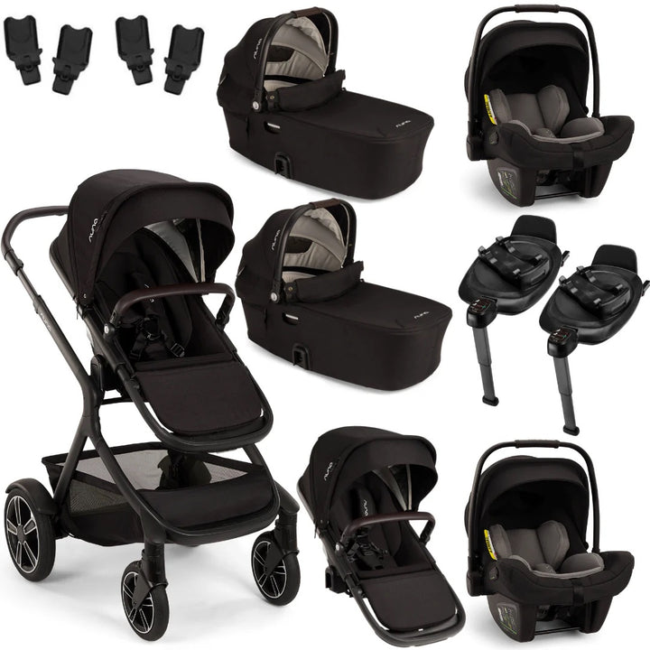 Nuna DEMI Next Twin + PIPA NEXT Travel System- Caviar