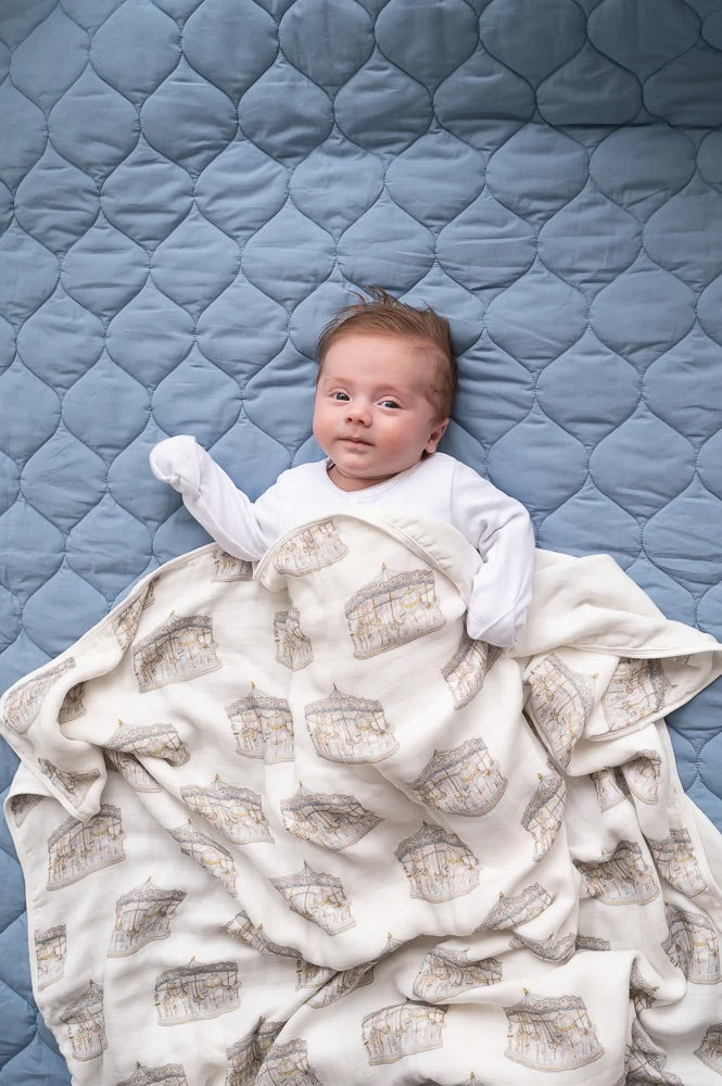 The Gilded Bird Carousel Bamboo Baby Blanket