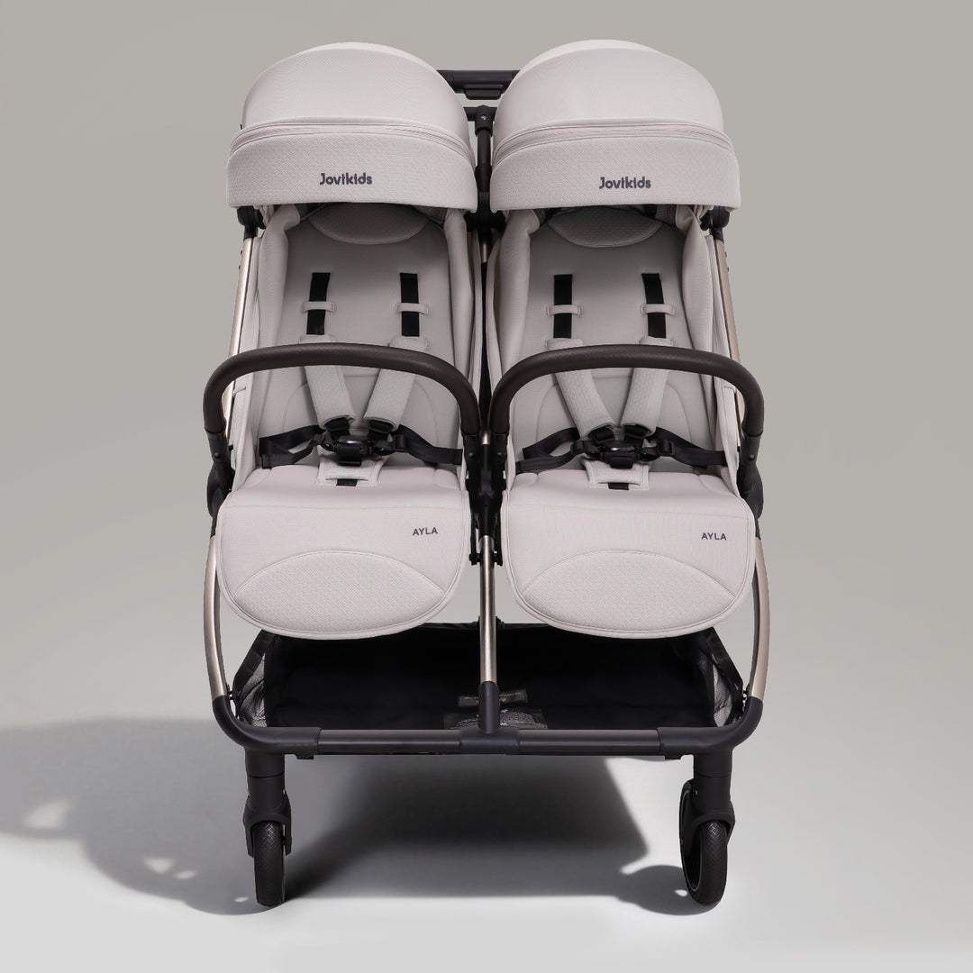 JoviKids Ayla Compact Twin Pushchair - Beige