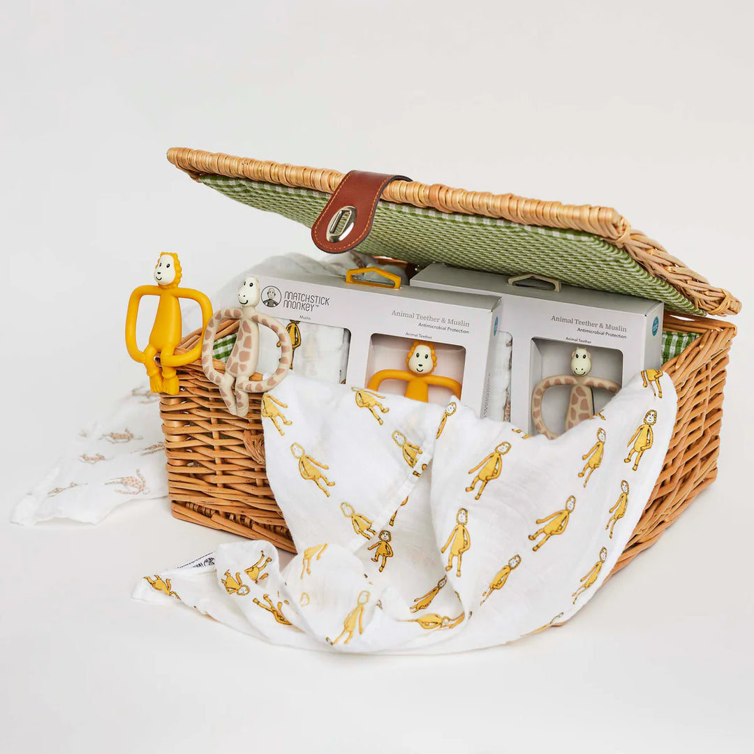 Matchstick Monkey Muslin & Teether Gift Set - Gigi Giraffe