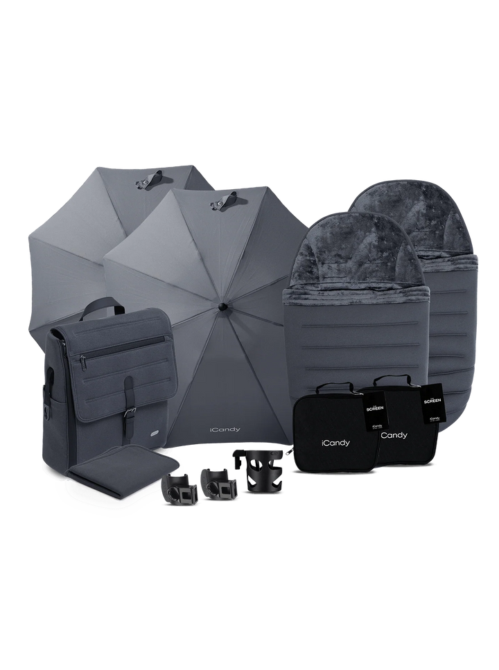 iCandy Peach 8 Double Complete Bundle - Grey