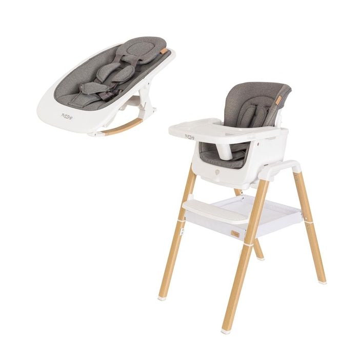 Tutti Bambini 2in1 Nova Highchair/Rocker Bundle-Oak/White