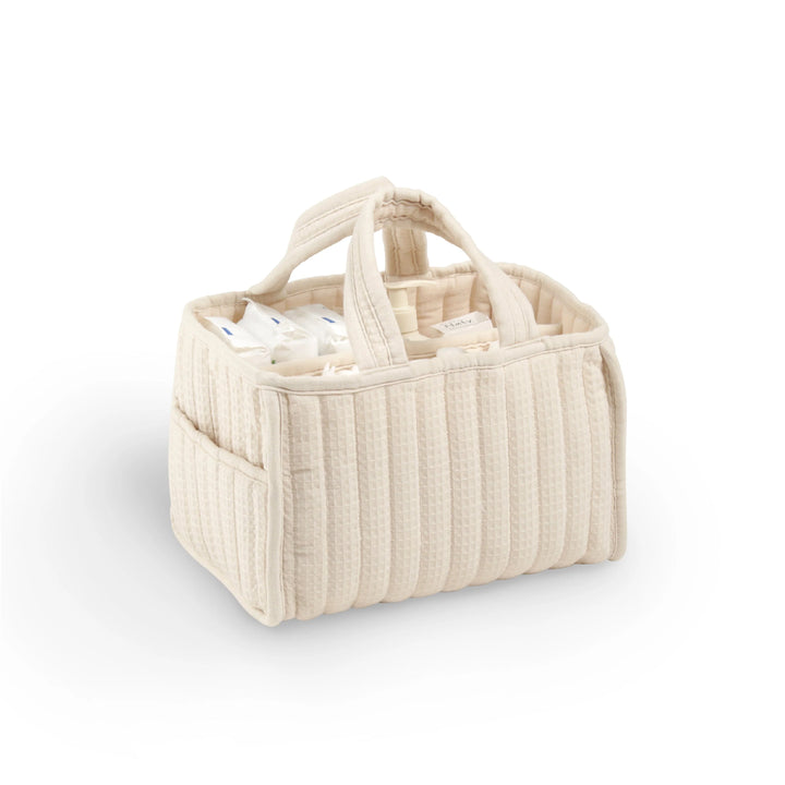 CuddleCo Nappy Caddy Set - Cashmere Waffle