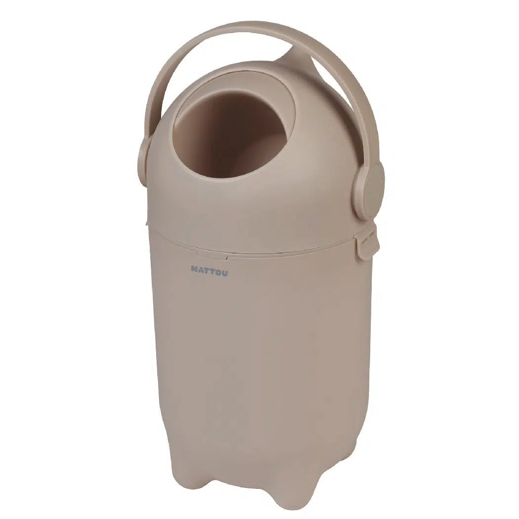 Nattou Dropy Nappy Bin and Changing Pad - Taupe