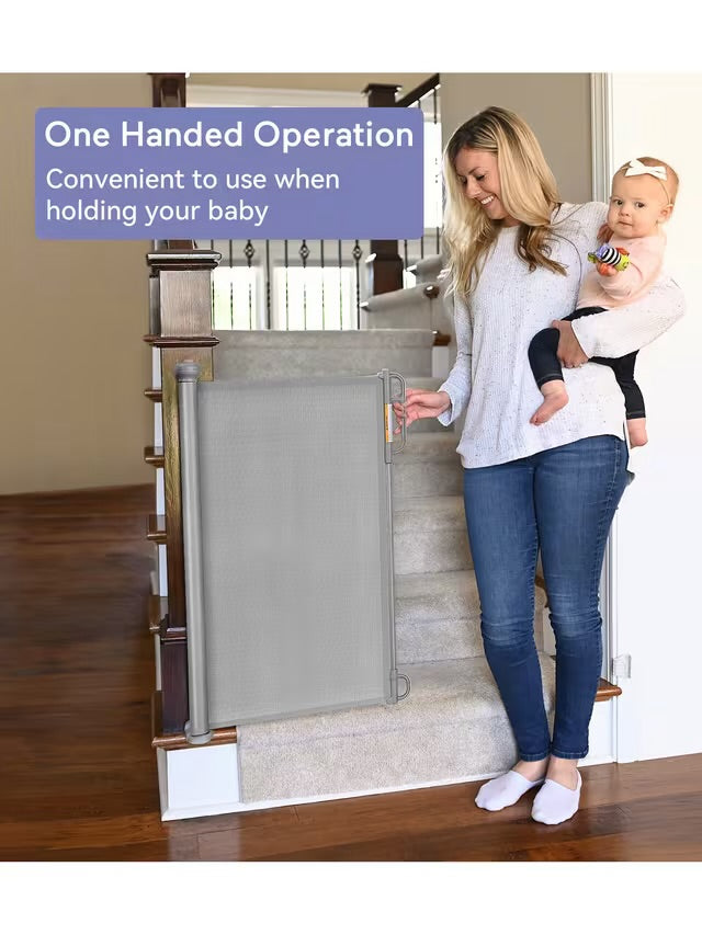 Momcozy Retractable Safety Gate - Grey