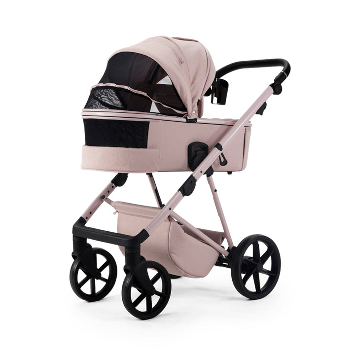 Mee-Go Milano Natura 4in1 Travel System Inc Spin Car Seat + Isofix Base – Rose