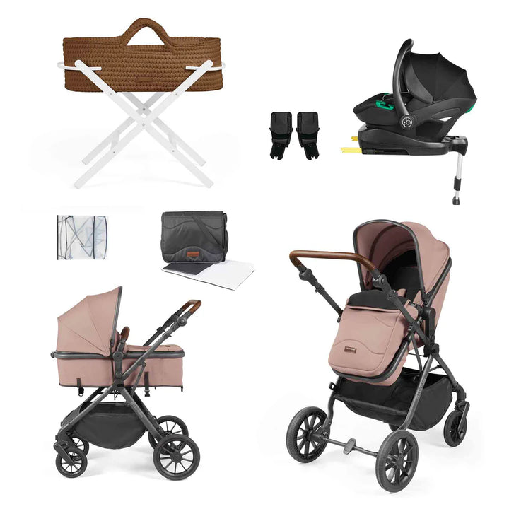 Ickle Bubba Cosmo All In One I-Size Travel System & Nova Moses Basket - Desert