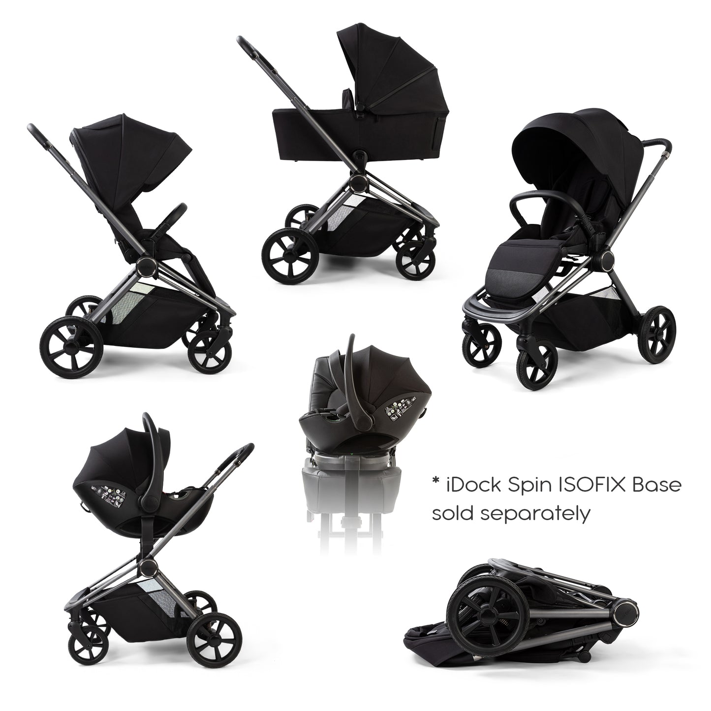 Redkite Push Me Cruise Complete Essentials Baby Bundle Inc Spin Base - Liquorice