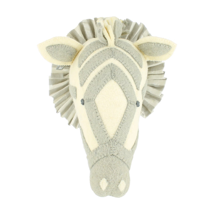 Fiona Walker Zebra with Vintage Ruff Mini Head - Grey