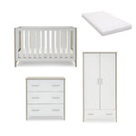 Obaby Nika 3 Piece Room Set - Grey Wash + White