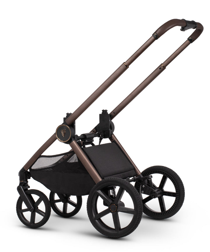 Venicci Upline3 Travel System Inc Tiago Car Seat & 360 Base 16 Piece Ultimate Bundle - Sand