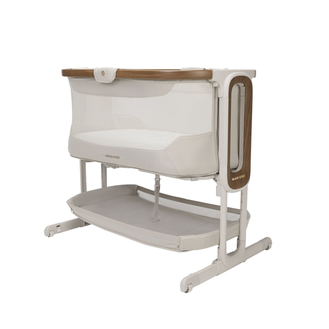 Maxi-Cosi Iora Pro Bedside Crib Inc 100% Cotton Sheets (2Pck) - Elegance Beige
