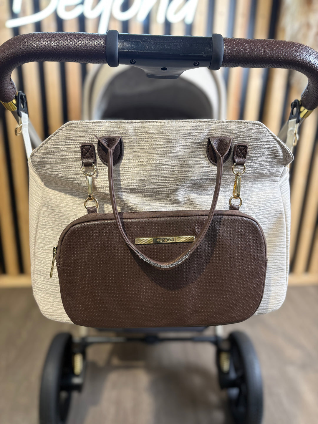 PRE LOVED Venicci Tinum Upline 3in1 Travel System - Stone Beige
