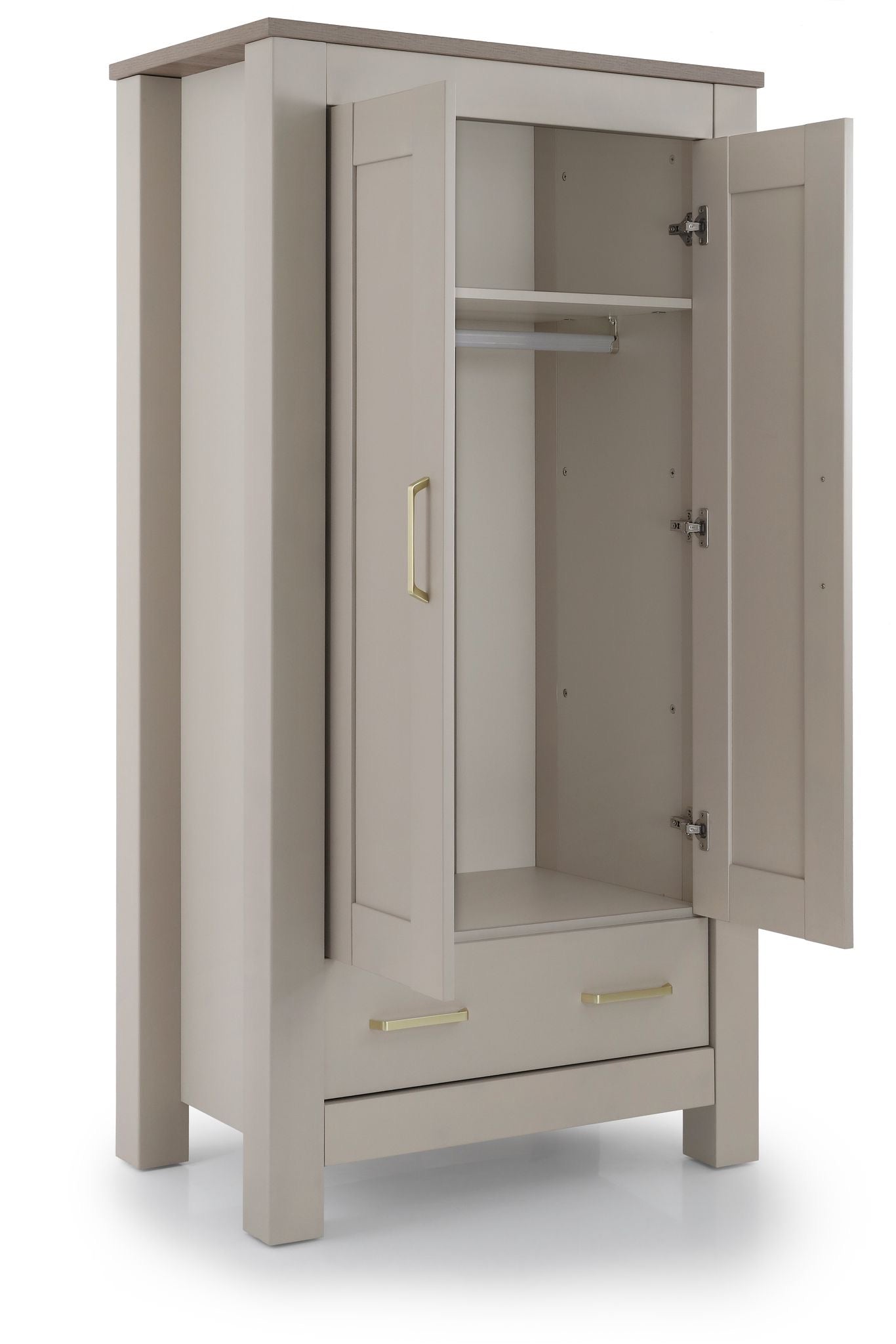 DAMAGED BabyStyle Charnwood Bordeaux Wardrobe - Oatmeal (COLLECTION OR LOCAL DELIVERY)